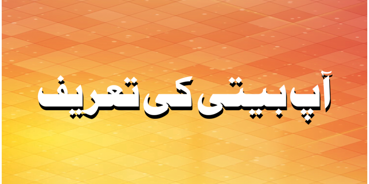 آپ بیتی سے کیا مراد ہے؟