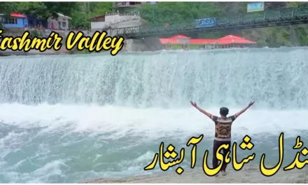 وادئ کشمیر کے پہاڑوں میں واقع "کنڈل شاہی” آبشار کا ایک خوب صورت نظارہ