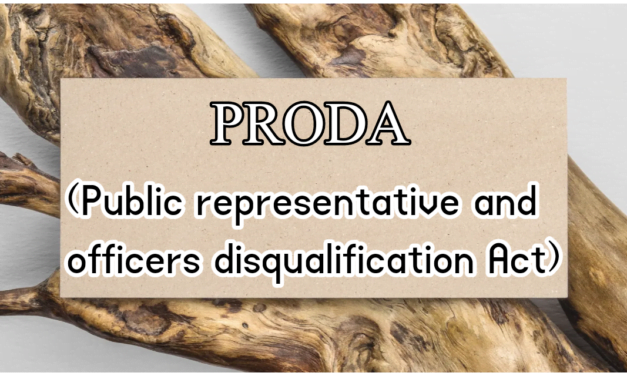 پروڈا (PRODA) کا قانون کیا تھا؟