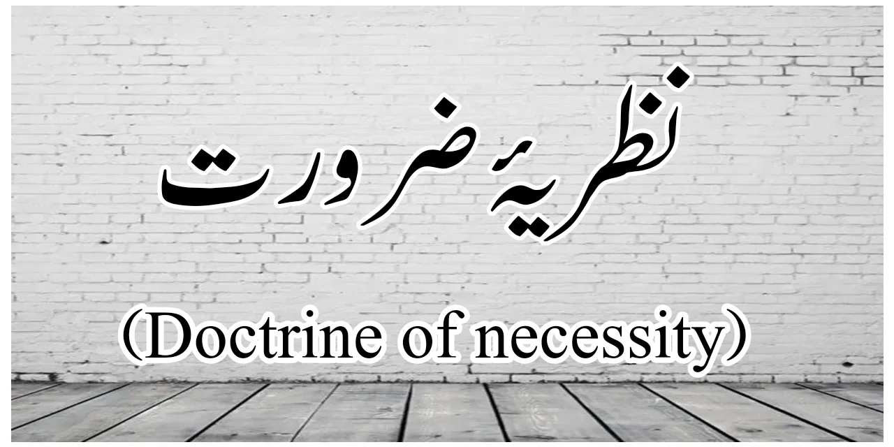 نظریۂ ضرورت سے کیا مراد ہے؟