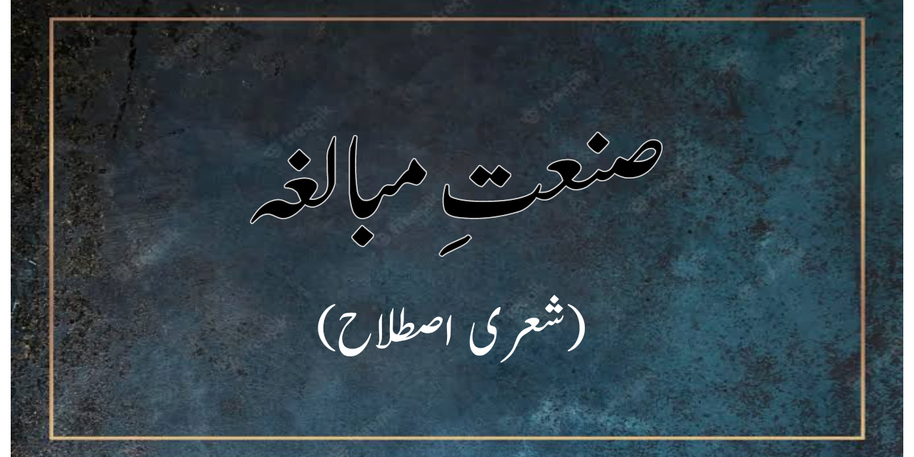 صنعتِ مبالغہ (شعری اصطلاح)