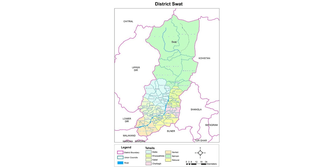 تحصیلِ بحرین، رقبے کے لحاظ سے ضلع سوات کا سب سے بڑا تحصیل