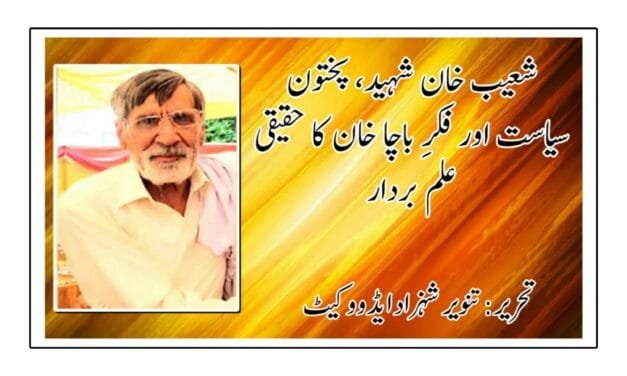 شعیب خان شہید، پختون سیاست اور فکرِ باچا خان کا حقیقی علم بردار